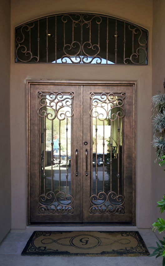 Iron Entry Doors With Transoms Scottsdale, AZ