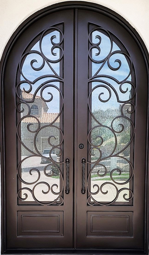 Wrought Iron Double Entry Doors | Double Front Doors - Victory Metal