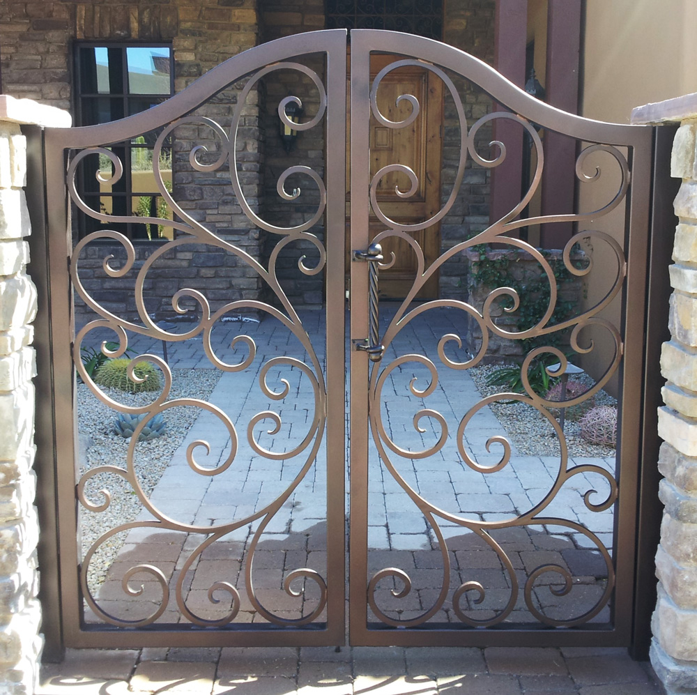 Custom Wrought Double Entry Gates Scottsdale, AZ - VMW