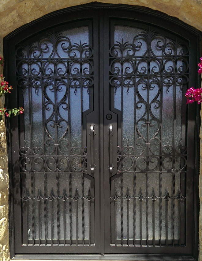 Wrought Iron Double Entry Doors | Double Front Doors - Victory Metal