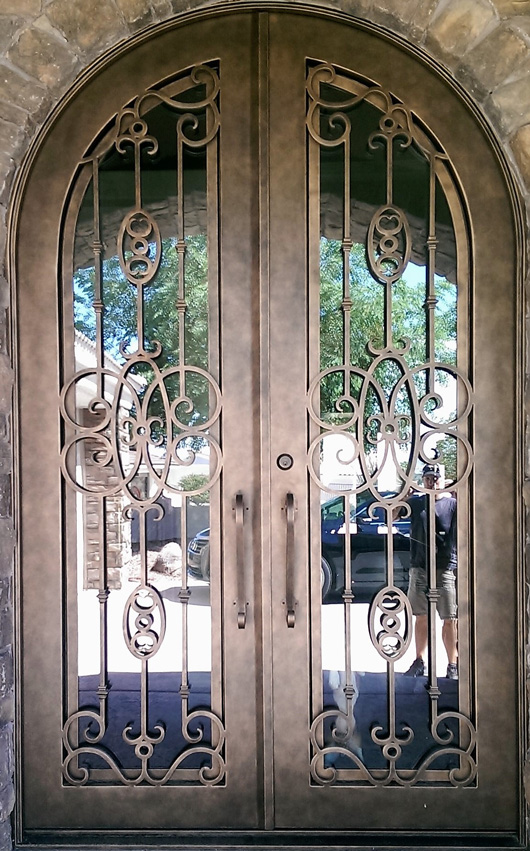 Wrought Iron Double Entry Doors | Double Front Doors - Victory Metal