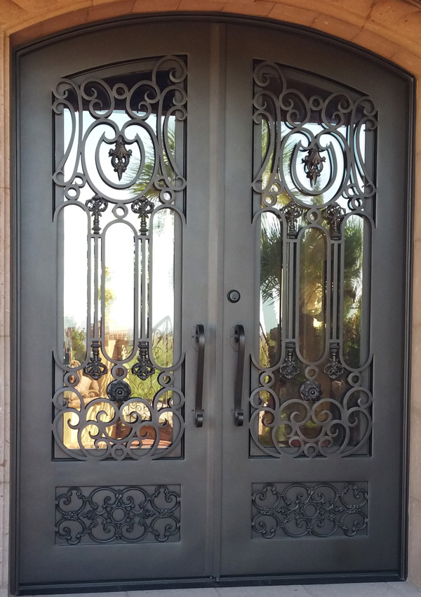 Wrought Iron Double Entry Doors | Double Front Doors - Victory Metal
