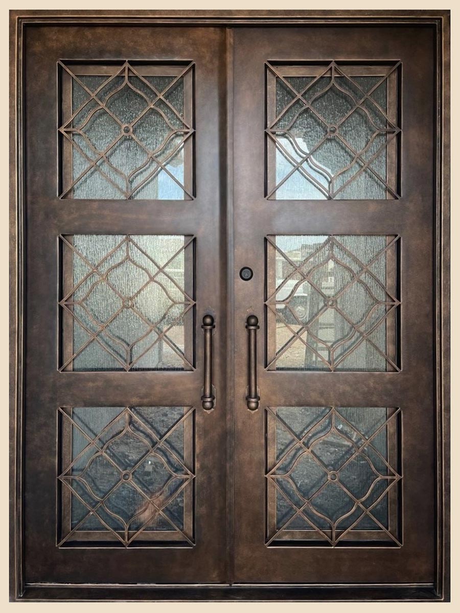 Wrought Iron Double Entry Doors | Double Front Doors - Victory Metal
