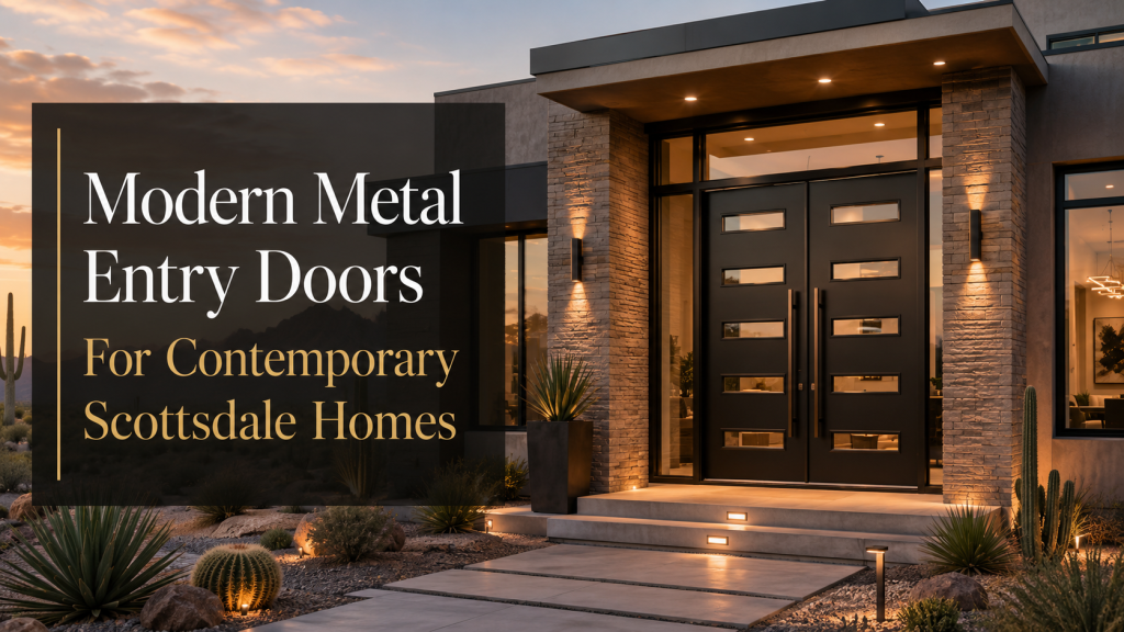 Modern Metal Entry Doors For Contemporary Scottsdale Homes