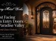 West Facing Iron Entry Doors in Paradise Valley: Heat and Glass Choices