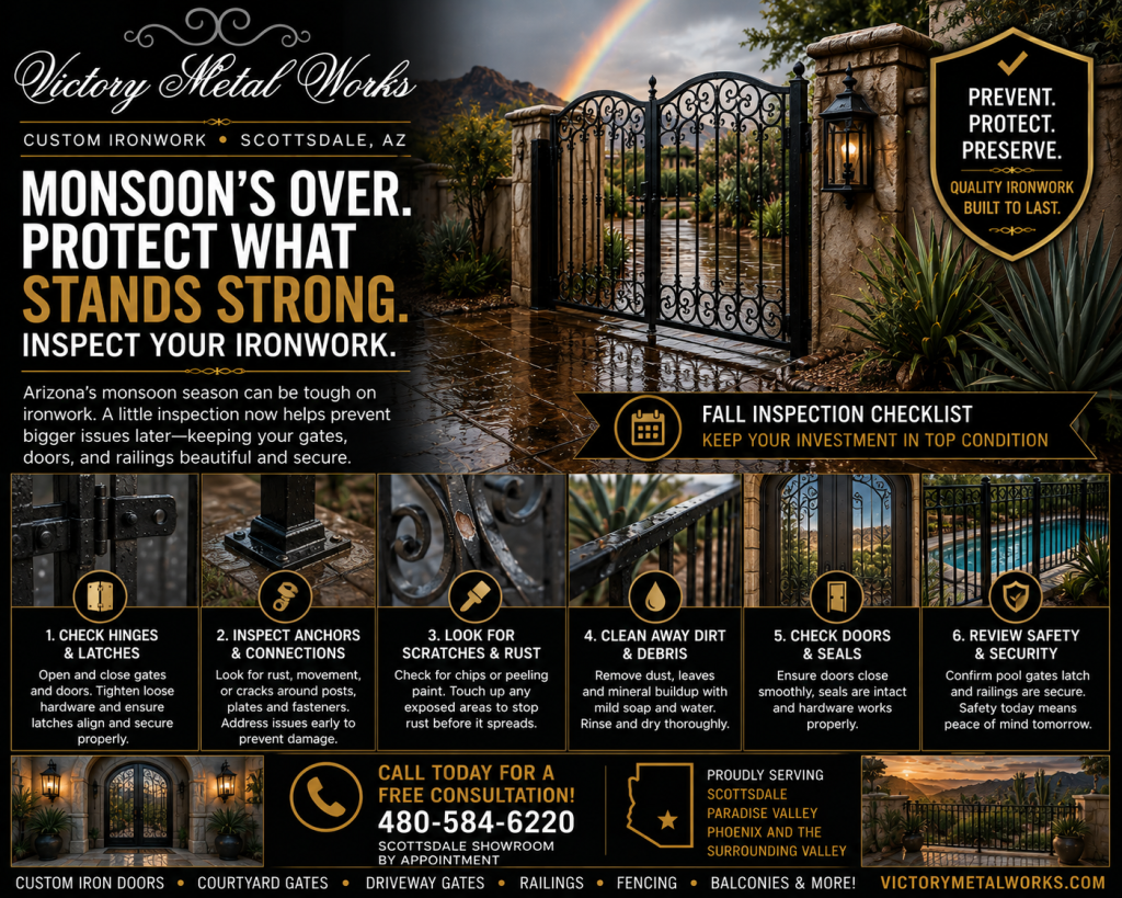 Inspect Exterior Ironwork After Arizona Monsoon Season