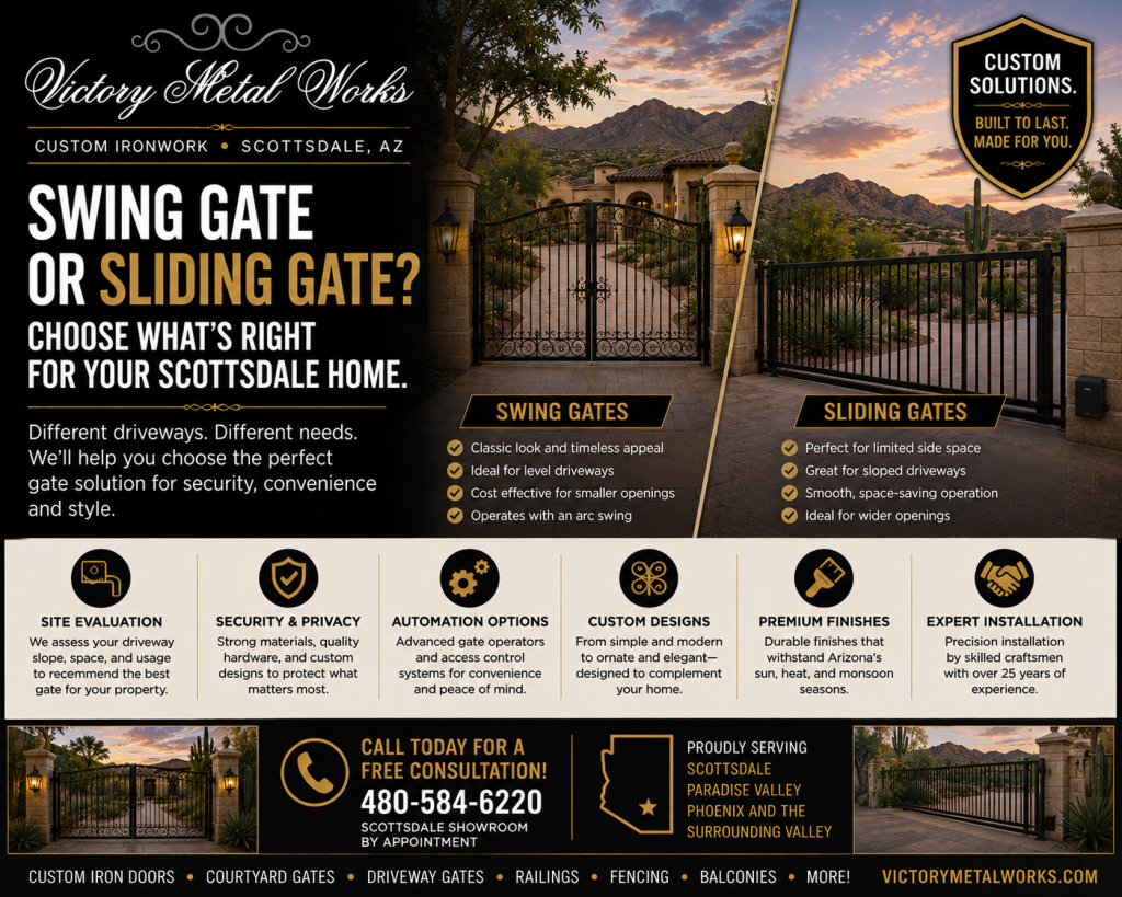 Swing Gate or Sliding Gate for a Scottsdale Driveway